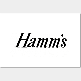 Hamm's Beer Logo - slanted serif in black Posters and Art